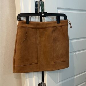 The Impeccable Pig Tan Mini Skirt